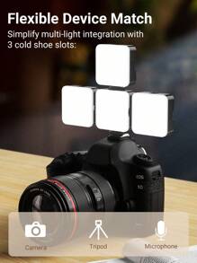 Teckwe Luce di riempimento molletta-on, mini luce selfie portatile per selfie, trucco, live stream, regali di Natale, must-have per campeggio e vacanze autunnali e invernali, accessori per vacanze, forniture per campeggio