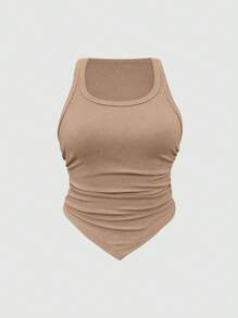 SHEIN ChicEase Veelkleurige set vesten met plooien en puntige zoom, gemaakt van structuurstof - Veel kleurig - Bekijken 8