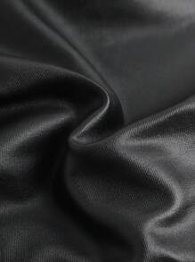 SHEIN Girlism Teen Girl Knitted Solid Color Elastic Ruched Casual Bandeau Tank Top