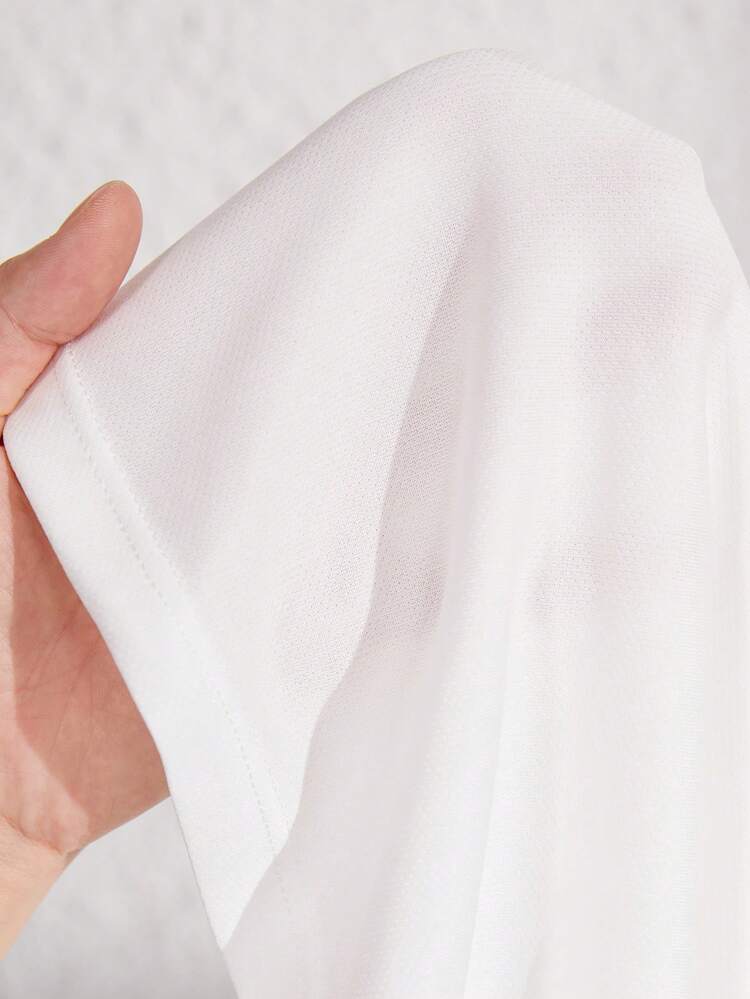 Teen Boy Summer Slogan Printed Round Neck Vest And Shorts Sports Set