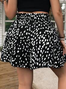 SHEIN Clasi 大尺碼女性時尚夏季印花A字短褲 - 彩色 - 查看 2