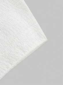 SHEIN MOD Women Summer White Shirt With Bowtie Detail,
Elegant,Square Neck,White Top