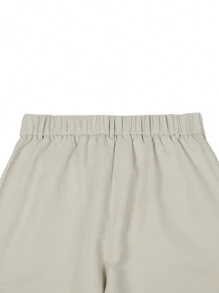 Manfinity Homme Men Solid Slant Pocket Suit Pants Without Belt - Beige - View 6