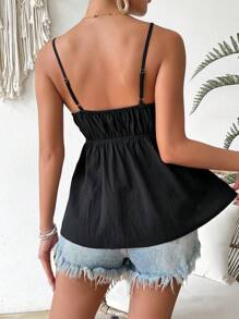 SHEIN VCAY Camisole con cuello en V para mujer con bordado decorativo