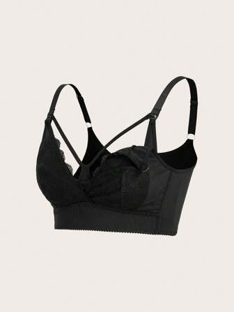 Moonlight & Mama Gravid Spets Splicing Dam Front Öppen Amningsbh 1st