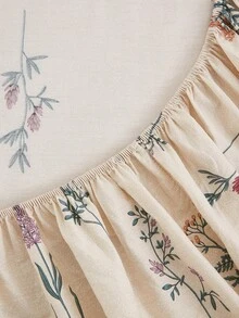 3 件套清新花卉印花柔软舒适亲肤床笠套件 - 彩色 - 查看 9