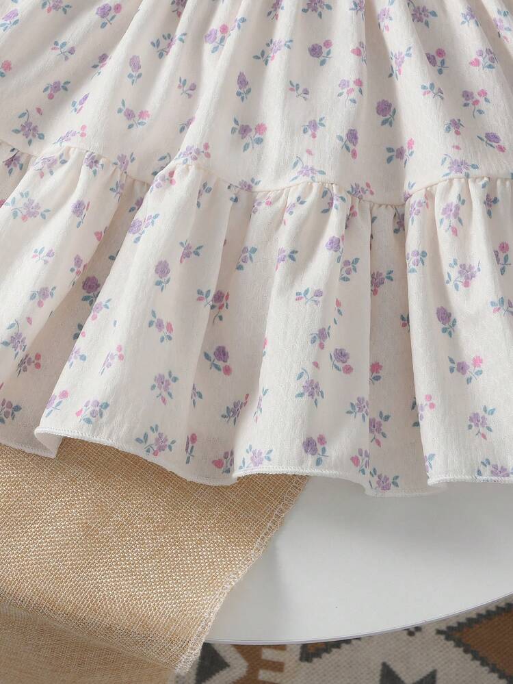 Baby Girl Spring/Summer Fresh And Cute Printed Dress