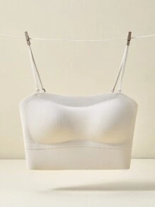 LUVLETTE Áo lót Dream Curve 2ndSkin màu xám không gọng, liền mạch, có đệm ngực, kiểu dáng thoải mái, thích hợp mặc nhà, thể thao, tập luyện hoặc mặc ngoài. Kích cỡ đa dạng, áo camisole ống, áo tanktop, thoải mái, là món đồ không thể thiếu, cũng phù hợp cho thiếu nữ, trẻ em và các bé gái. - Màu Xám nhạt - Xem 13