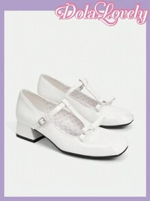 Dola Lovely Phụ nữ Trắng Công Chúa lolita Gót Dày Dễ Thương Và Ngọt Ngào Giày Cao Gót, Tốt Nghiệp Gót, vũ Hội Gót Cho Kỳ Nghỉ Hè Giày Giảm Giá Mùa Hè - trắng - Xem 6