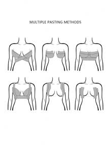 NudeFit Plus Size Elastic Breast Lift Tape, Cut Freely, 1 Roll - Black - View 8