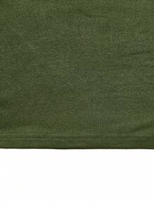 Strapless Ruched Loose Summer Dress - Army Green - View 4