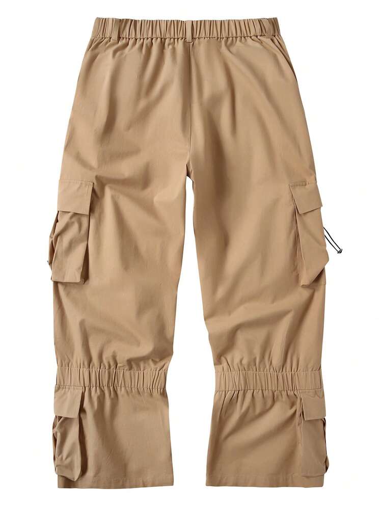 Men Multi-Pocket Fashionable Casual Straight-Leg Cargo Pants For Outdoor Activities