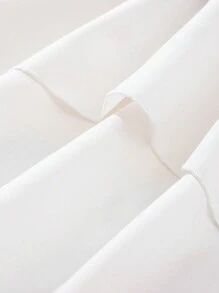 SHEIN 青少年女孩时尚泡泡袖上衣和长裤两件套服装，适合度假、夏季、旅行 - 藕粉色 - 查看 4