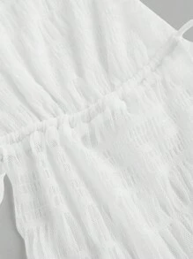 Sweetina Y2k Summer Hawaiian Quần áo Áo hở lưng màu trơn có dây đeo - màu đen - Xem 3