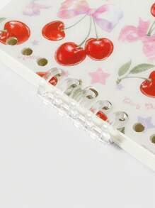 ROMWE Kawaii SHEIN x Jess Cuaderno de dibujo con estampado de cerezas, para la escuela - Multicolor - Ver 4