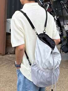 DAZY Men Summer Plain Knit Top,Fall Clothes - White - View 7