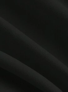 SHEIN MOD 女式百褶領口連身洋裝 - 黑色 - 查看 3