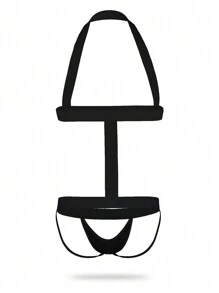 DrisQ Nam Gợi cảm Màu thuần G-string Đồ lót - màu đen - Xem 2