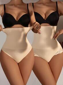 Snug Zone 2pcs/Set Seamless Women's Shapewear Bottom - Apricot - View 3