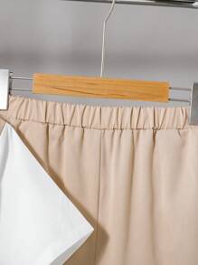 Teen Boy 2 In 1 Color Block Short Sleeve Casual Shirt And Shorts Gentleman Weave Outfit - Multicolor - View 5