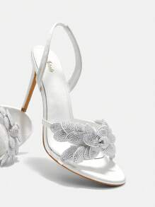 CUCCOO CHICEST Tacones De Aguja Con Punta Redonda Y Decoración De Rhinestone Adecuados Para Fiestas Y Reuniones