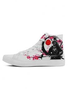 Zapatos de lona impresos japoneses Sakur Samurai para hombre, de gran tamaño, altos, transpirables y livianos, adecuados para exteriores - Multicolor - Ver 5