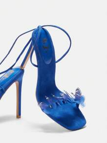CUCCOO CHICEST Sandalias de tacón alto de moda para mujeres, para Halloween - Azul - Ver 8