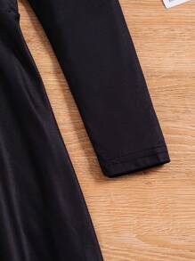 SHEIN Tween Girl Casual Knitted Printed Dress