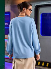 SHEIN Sports Jersey & Street Swear Basketball Sports Lifestyle Casual Long Sleeve T-Shirt