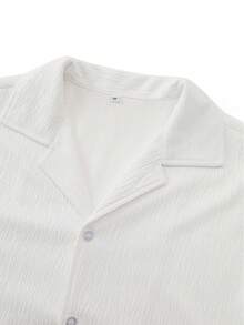 Camisa para Hombre de Manga Larga con Tela de Textura de Alta Calidad - Blanco - Ver 7