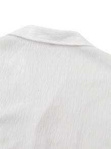 Camisa para Hombre de Manga Larga con Tela de Textura de Alta Calidad - Blanco - Ver 5