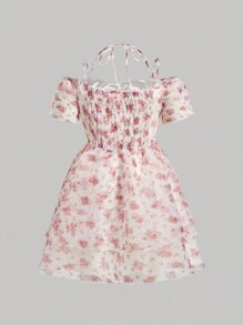 SHEIN MOD Plus Size Floral Printed Chiffon Dress - Multicolor - View 2