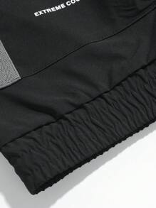 Manfinity Hypemode Men Fashion Solid Color Long Sleeve Zipper Stand Collar Bow Jacket - Black - View 7