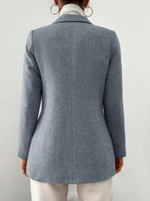 SHEIN Cottnline 女式時尚西裝外套 - 淺藍色 - 查看 2