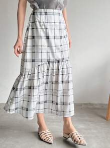 FRIFUL 女士時尚格紋長裙 - 彩色 - 查看 6
