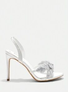 CUCCOO CHICEST Tacones De Aguja Con Punta Redonda Y Decoración De Rhinestone Adecuados Para Fiestas Y Reuniones