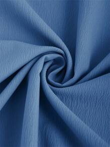 Sweetra Women Fashion Solid Color Woven Sleeveless Dress - Teal Blue - View 6