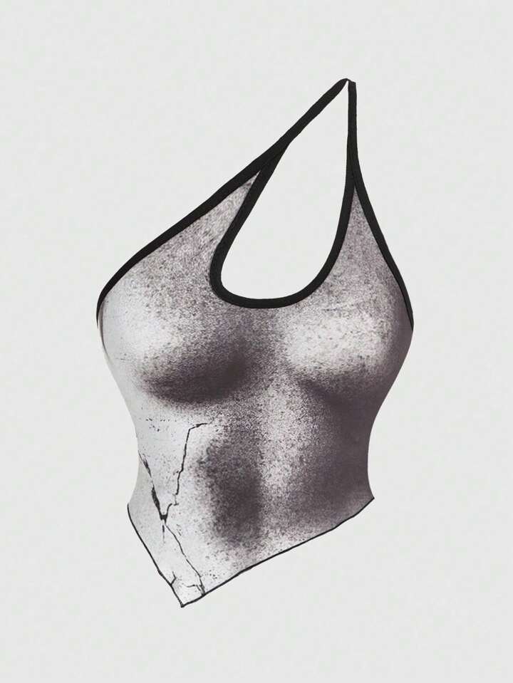 Our Grunge Punk Women's One Shoulder Halter Cut-Out Design