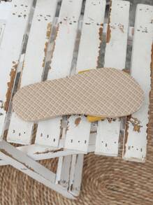 夏季舒適的優雅：女性蝴蝶結平底滑沙灘拖鞋，紮帶平底鞋海灘拖鞋 - 黃色 - 查看 5