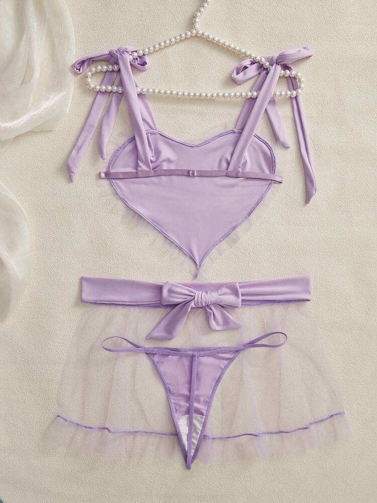 Women's Sexy Mesh Splice Lingerie Set