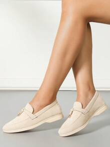 Women's Flat Round Toe Loafers, Casual Slip-On Shoes For Spring/Summer 2025, Burgundy/Wine Red/Bright Red, Suitable For Office Work, Leisure, Soft Sole, Comfortable, UK Style, Plus Size Women's Shoes, Size 41-43