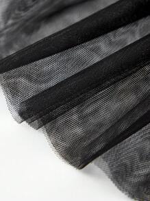 SHEIN Quần dài trơn màu cơ bản cho bé gái kèm váy - màu đen - Xem 3