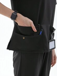 TaskEZ 女士護士服 Wink Origins The Bravo WonderWink「Lady」合身V領上衣 三個口袋