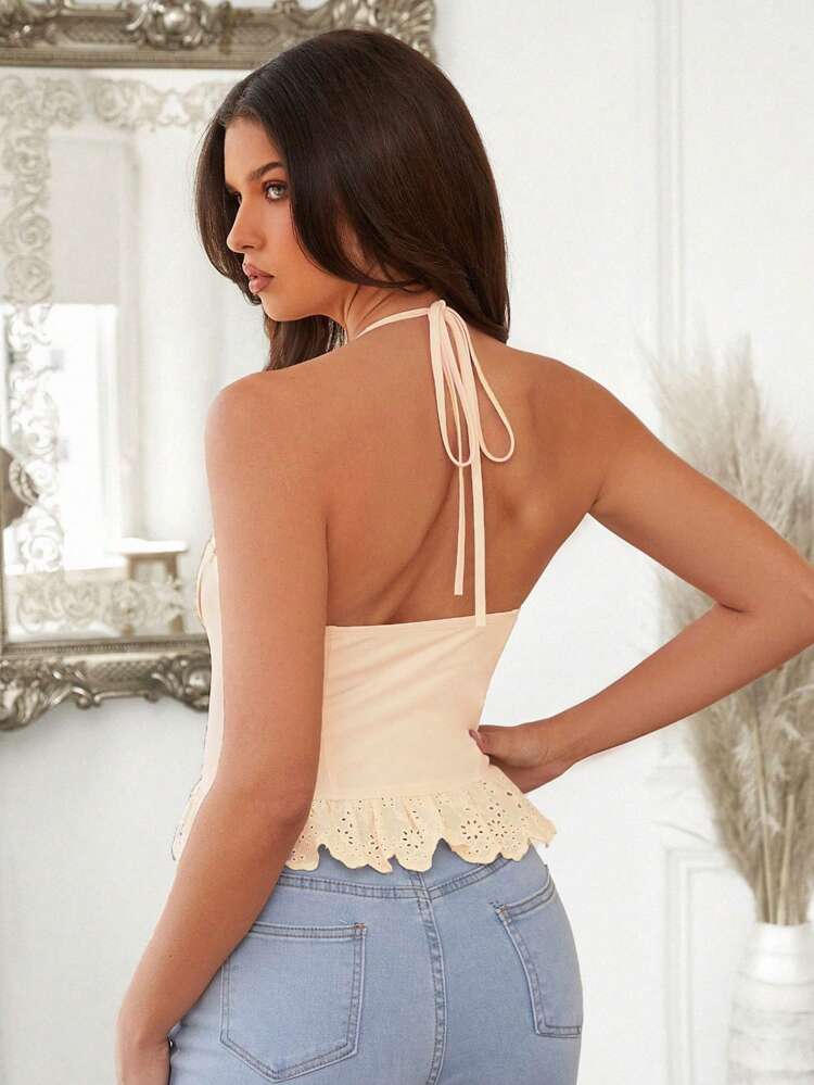 Party Vacation Lace Patchwork Camisole