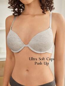 Ocili Leisure Women Fashionable Solid Color Sexy Bra - Light Grey - View 1