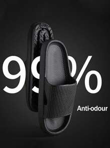 New Arrival Fashionable Black Stripe One-Sided Hole Thick-Soled Soft & Comfortable Women's Slipper For Indoor/Outdoor Bathroom/Home Use