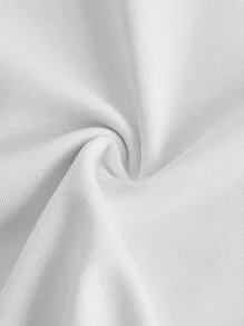 Easithlete Plus Size Women Sports Suit, Letter Print Round Neck Vest, Criss-Cross Back Vest And Striped Leggings Three-Piece Fitness Yoga Set - Black and White - View 7