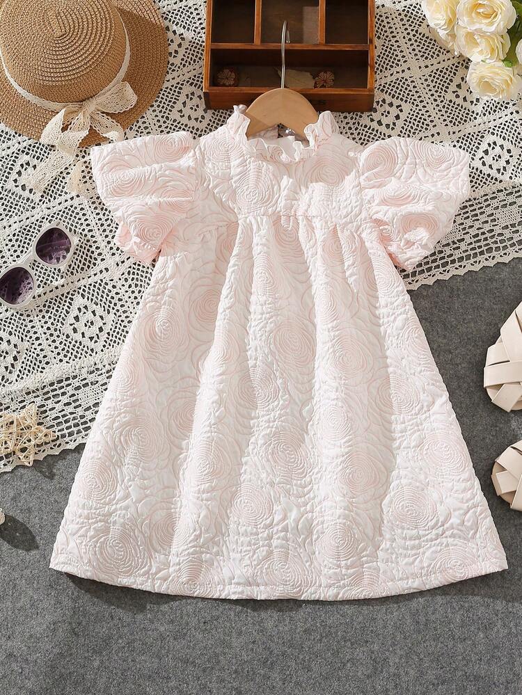 Young Girl Summer New Jacquard Dress Ladylike Style Dress
