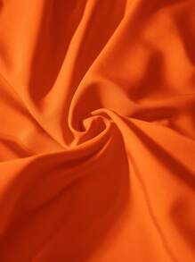 Slaydiva 休闲度假黄色单肩高开叉大码女式夏季连衣裙 - 橘色 - 查看 9