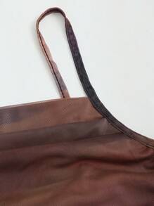 Sweetra Summer Tie Dye Ombre Mesh Pleated Empire Waist Mermaid Hem Cami Dress Maxi Women Outfit